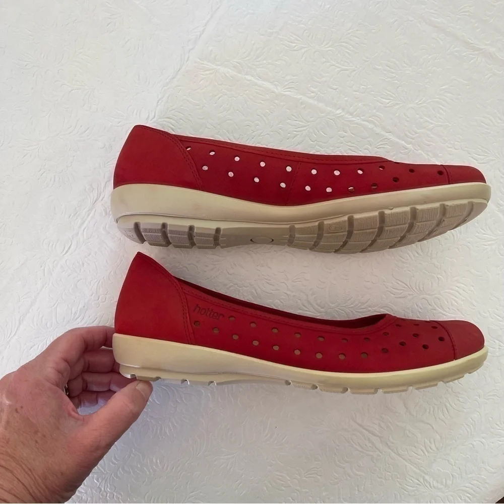 Hotter Comfort Concepts Livvy Red Leather Walking Shoe